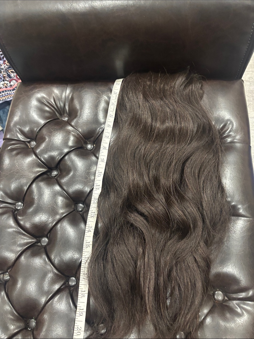 4 piece 20 inches Natural Dark Brown Wavy Women’s Hair Extension - Unbranded